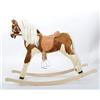ALANEL Grande cavallo a dondolo in titanio, realizzato a mano, per bambini fino a 7 anni, unisex, marrone, legno, cavallo a dondolo, bambini