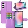 Fertuo Cover per Samsung Galaxy A25 5G, Custodia Portafoglio Cover a Libro in Pelle Flip Case con Silicone Bumper, Fibbia Magnetica, Porta Carte, Kickstand, per Samsung Galaxy A25 5G, Viola