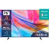 Hisense Smart TV 75 Pollici 4K Ultra HD Display QLED VIDAA HDR10+ colore Antracite - 75A79KQ