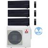 Mitsubishi Climatizzatore Condizionatore Mitsubishi Kirigamine Style Wifi R32 Nero Trial Split Inverter 9000 + 9000 + 9000 BTU con U.E. MXZ-3F54VF NOVITÁ Classe A+++/A++