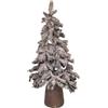 Base Tronco Naturale 30x45X39 Con Albero Di Natale Innevato 210 cm Montebianco