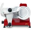 H.Koenig MSX224 ROSSA Affettatrice professionale ROSSA, lama MADE IN ITALY di 22 cm diametro, spessore di taglio da 0 a 12mm, motore asincrono