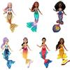 Mattel Disney La Sirenetta - Set di mini Bambole Ariel e le sue Sorelle, 7 sorelle sirena da collezionare, ciascuna con dettagli unici sulla coda, giocattolo per bambini, 3+ anni, HLX17