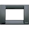 Vimar 16733.11 IDEA Placca Classica 3M, 12 x 8,2 x 0,93 cm, Metallo, Nero