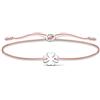 Thomas Sabo Bracciale a Forma di Quadrifoglio, in Argento Sterling 925, Lunghezza 13-20 cm