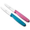 LACOR - 39081 - Coltelli da Cucina Professionali, Set Coltelli da Cucina, Set 2 Pezzi, Spelucchino da Cucina, Lama Seghettata, Acciaio Inox, Serie Etern, Lama 9 cm, Blu e Magenta