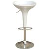 SERENA GROUP Sgabello bar - ABS-acciaio cromato - 35x45x55-78 cm - bianco - Serena Group (unità vendita 1 pz.)