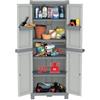 TERRY Armadio Domino Wave - Base 2700 UW - 2 ante - 70 x 43,8 x 181,8 cm - PPL - grigio - Terry (unità vendita 1 pz.)