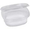 EUROPACK Contenitori ovali in PET - con coperchio incernierato - 14 x 11,9 x 5 cm - Europack - pack 50 pezzi (unità vendita 1 pz.)