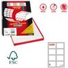 MARKIN Etichette adesive A-450 - in carta - permanenti - 99,1 x 67,7 mm - 8 et-fg - 100 fogli - bianco - angoli tondi - Markin (unità vendita 1 pz.)