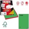 MARKIN Etichette adesive C-503 - in carta - permanenti - 210 x 297 mm - 1 et-fg - 100 fogli - verde - Markin (unità vendita 1 pz.)