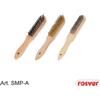 Rosver Spazzola a Mano in filo Inox. Manico in Legno SMP-A 290mm 4x15 - Rosver 12pz