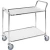 Kongamek Carrello di servizio 2 ripiani Bianco/Elettro galvanizzato - Kongamek KM30770-6