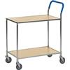 Kongamek Carrello di servizio con 2 ripiani, Faggio / Elettro galvanizzato Kongamek KM1720-BOB