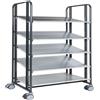Kongamek Carrello grigio scuro con freno 5 Ripiani 877x638x1850 - Kongamek KM168-5HM-ERGO
