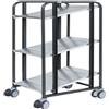 Kongamek Carrello grigio scuro con freno, 3 Ripiani regolabili - Kongamek KM168-3LS-ERGO