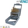 echoENG Serie punte elicoidali HSS 19 pz set rettificate rivestite 1 - 10 mm UT 30 0013