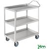 Kongamek Carrello robusto 3 ripiani in alluminio zincato 690x420x850 - Kongamek KM9100-A