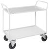 Kongamek Carrello robusto in lamiera 2 ripiani Bianco - KM4133 Kongamek
