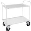 Kongamek Carrello robusto in lamiera 2 ripiani Bianco - KM4175 Kongamek