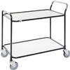 Kongamek Tavolo Carrello di servizio piccolo 2 ripiani, Bianco/Nero - Kongamek KM30770-S6
