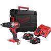 Milwaukee Trapano avvitatore a percussione + 2 batterie 5.0Ah - MILWAUKEE 4933464517