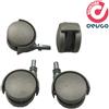 Tagliashop Kit di 4 ruote in plastica grigio diametro 40mm perno M8 - Tagliashop - RUOT4G