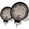 DEVCOline Faro rotondo 2 pezzi 27W LED 6000-6500K 12V per fuoristrada DEVCOline AR FL 2X27