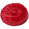 DOTBUY-SHOP Rotondo Cuccia Cane Interno, Peluche Cuccia Gatto e Cane Ciambella Cuscino per Cani, Lavabile e Morbido Cuscino per Animale, per Cani Gatti Gattino Cucciolo (40CM,Rosso)