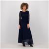 Mama M'ama Abito lungo in tulle doppiato con gonna mezzaruota