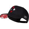 Cadency® Cappellino da baseball Poker, nero, unisex, misura regolabile, Nero , Taglia unica