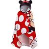 Disney Asciugamano con cappuccio Minnie Mouse 100% cotone Poncho per ragazze Asciugamano da spiaggia per bambini Asciugamano da bagno Avvolgente da piscina Accappatoio da cambio