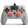 snakebyte GAMEPAD 4S - gray / orange - Controller for PlayStation 4 / PS4 Slim / Pro / PS3, analog dual joysticks, PC compatible (Windows 7/8/10), 3m cable length, touchpad, haptic feedback