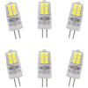 ZHIYUE Lampadine LED G4 3W AC 220-240V Bianco Freddo 6000k 300LM Non Dimmerabili Sostituisci Lampadina Alogena 30W,Bi-Pin G4 Base Tipo JC Lampadari Soggiorno, Lampade Da Parete (6 Pezzi)