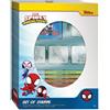 Multiprint Spidey Box 4 Timbri, 7 Pennarelli, Stampa Lettere, Set da 12 Pezzi