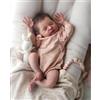 BNNPUU Bambole Reborn Femmine 50Cm Realistici Bambole Vere Realistiche di Silicone con Corpo Morbido Bambole Neonate Originali Sembra un vero Bambina Ragazza con gli occhi chiusi dormire