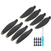 Dilwe RC Drone Blade Eliche Helicopter Wing Accessory Fit for Mavic Mini Accessory(Nero con bordo dorato)