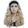 Wjnvfioo Parrucca A Fascia Sintetica Riccia Con Riflessi Biondi Lunghi 26 Blonde 22inches