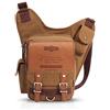 FANDARE Nuovo Vintage Sling Bag Monospalla Borse a Spalla Zaino Tracolla Crossbody Bag Hiking Bag Ciclismo Borsello Marsupio Zainetto Uomo Zaino Tela Khaki B
