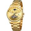 daxiaoyu 2024 Vincitore Uomini Guarda Meccanico In Acciaio Inox Antiurto Auto Carica Uomo Orologio Automatico, Oro bianco, Lusso