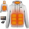 Wodesid Felpa con Cappuccio Riscaldata per Uomo Donna Giacca Riscaldata con 12000mAh Batteria Inclusa, Cappotto Riscaldato con Cappuccio Ricaricabile