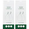 SONGMICS Sacchetti per Spazzatura con Manici a Cordoncino, 50 Litri | Sacchi per Pattumiere, Codice 050A01, 2 Rotoli, 80 Pezzi, Bianco Nuvola e Grigio Tortora, Collezione LEOS KRB050A02