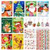 HOWAF Mini Quaderni di Natale Taccuini Tascabili Portatili per Bambini Piccolo Taccuino Tascabile Natale Matita in Legno Portachiavi Natale Tatuaggi Natale per Bambini Regalo Natale Kids Xmas