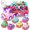 seveclotree Giochi Bambini 2 3 4 Anni,7 in 1 Camion Giocattolo con Suoni e Luci,Unicorno Giocattolo Regalo Bambina 1-6 Anni,Giocattoli Bambina 2 3 4 5 anni