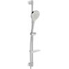 Hansa Viva set doccia con asta saliscendi e mensola, 3 tipi di getto, 4416021080, Viva acciaio inox spazzolato [Rubinetteria Bagno > Set Doccia]
