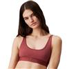 Calvin Klein Reggiseno a Bralette Donna Unlined Elasticizzato, Rosso (Apple Butter), L