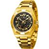 daxiaoyu 2024 Vincitore Uomini Guarda Meccanico In Acciaio Inox Antiurto Auto Carica Uomo Orologio Automatico, Oro nero, Lusso