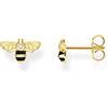 Thomas Sabo Orecchini Donna A Bottone con Ape ColOro Giallo Oro in Argento 925 Placcato Oro H2052-565-7