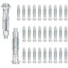 DBREAKS 30 tasselli per cavità M6 x 52 mm zincati, tasselli per pareti cave