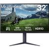 LG 32GS85Q-B Monitor PC 80 cm [31.5] 2560 x 1440 Pixel Quad HD Nero (NANO IPS 32IN X 16:09 - HDMI X2 DISPLAYPORT HEADPHONE) [32GS85Q-B.AEK]